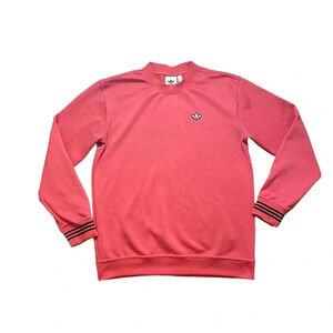 Adidas Originals Pique Logo Crewneck Sweatshirt Pink-Size S